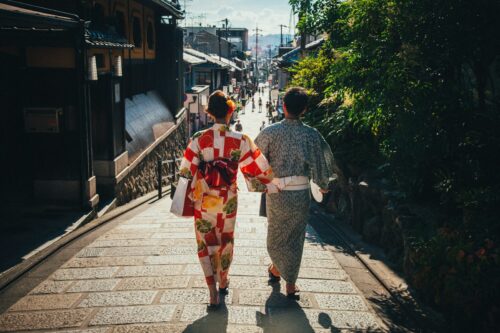 浴衣を着たカップル
