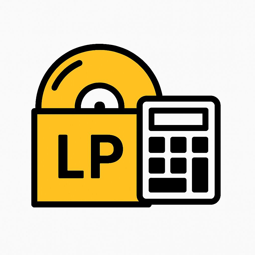LPレコードと計算機のマーク