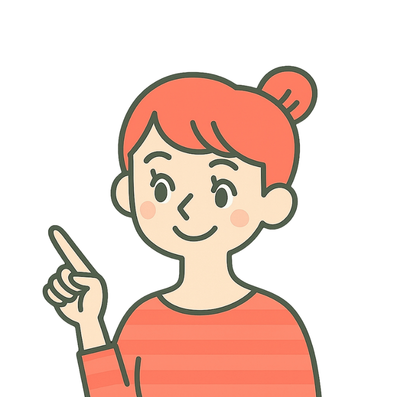 指差しするふき子さん