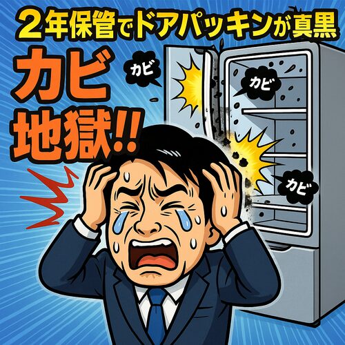 冷蔵庫の保管でパッキンがカビ地獄