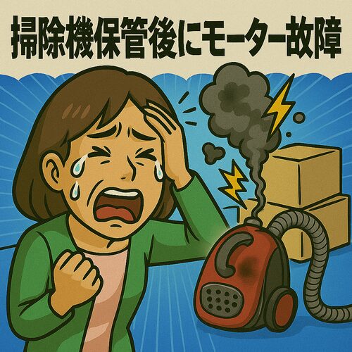 掃除機保管後にモーター故障