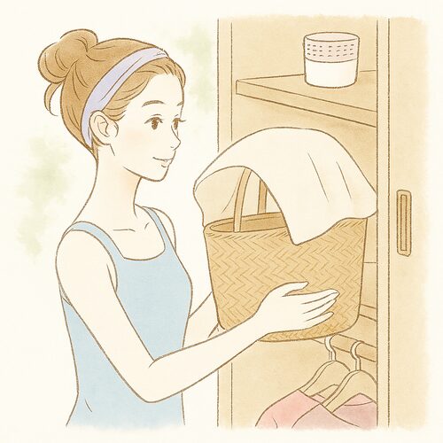 かごバッグの収納方法2